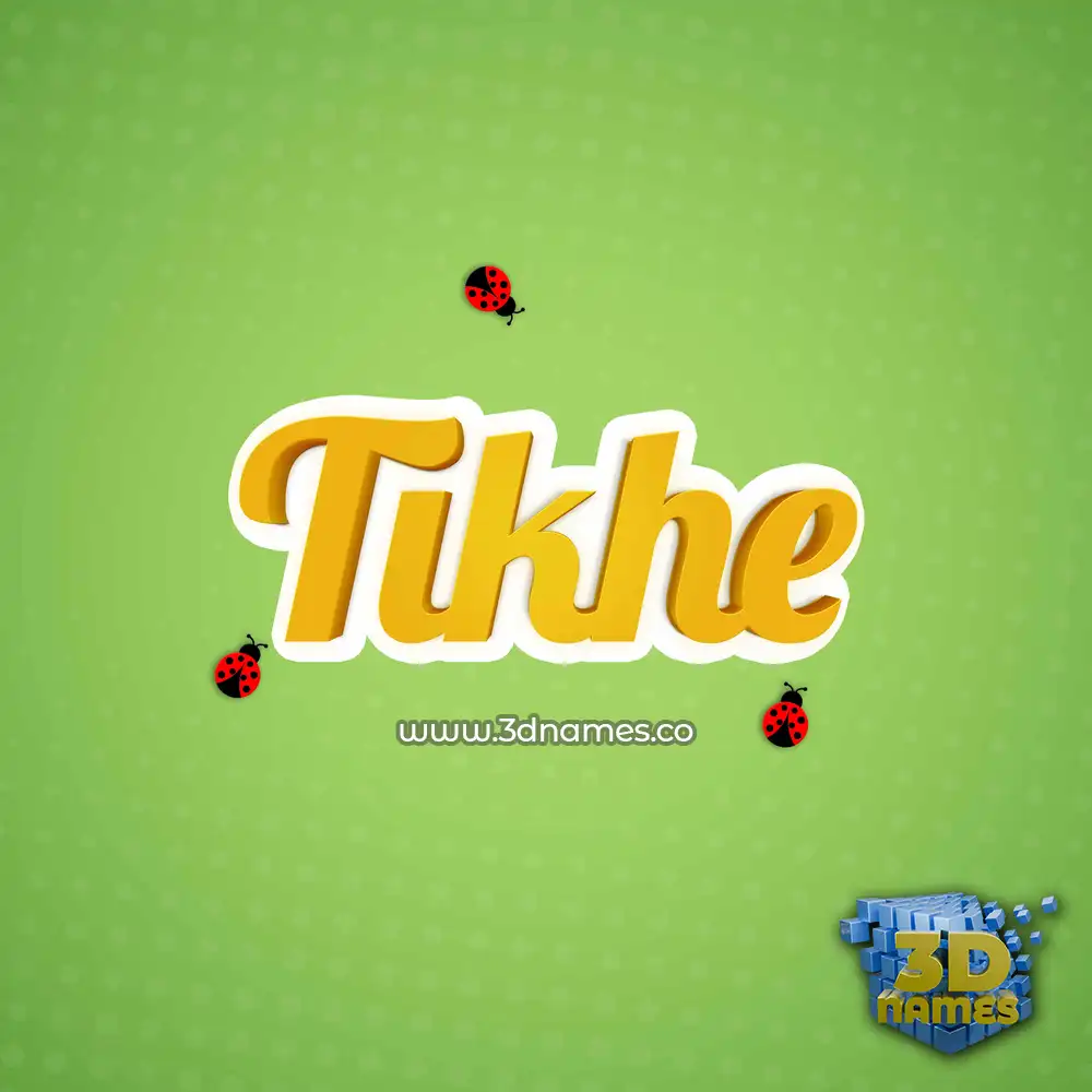 tikhe in Ladybugs style - 3D name wallpaper