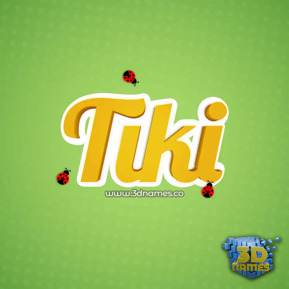 tiki in Ladybugs style - 3D name wallpaper