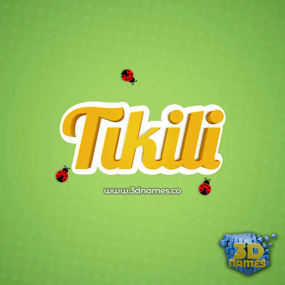 tikili in Ladybugs style - 3D name wallpaper