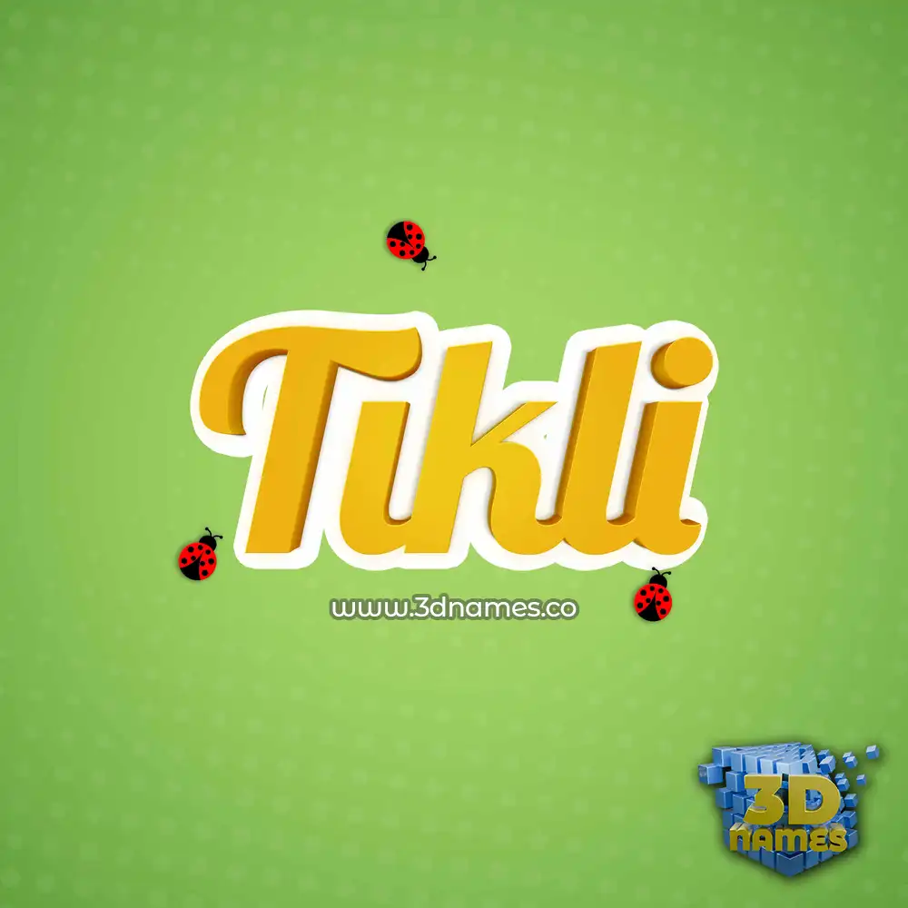 tikli in Ladybugs style - 3D name wallpaper