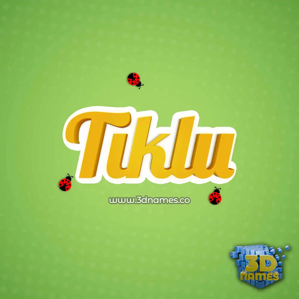 tiklu in Ladybugs style - 3D name wallpaper