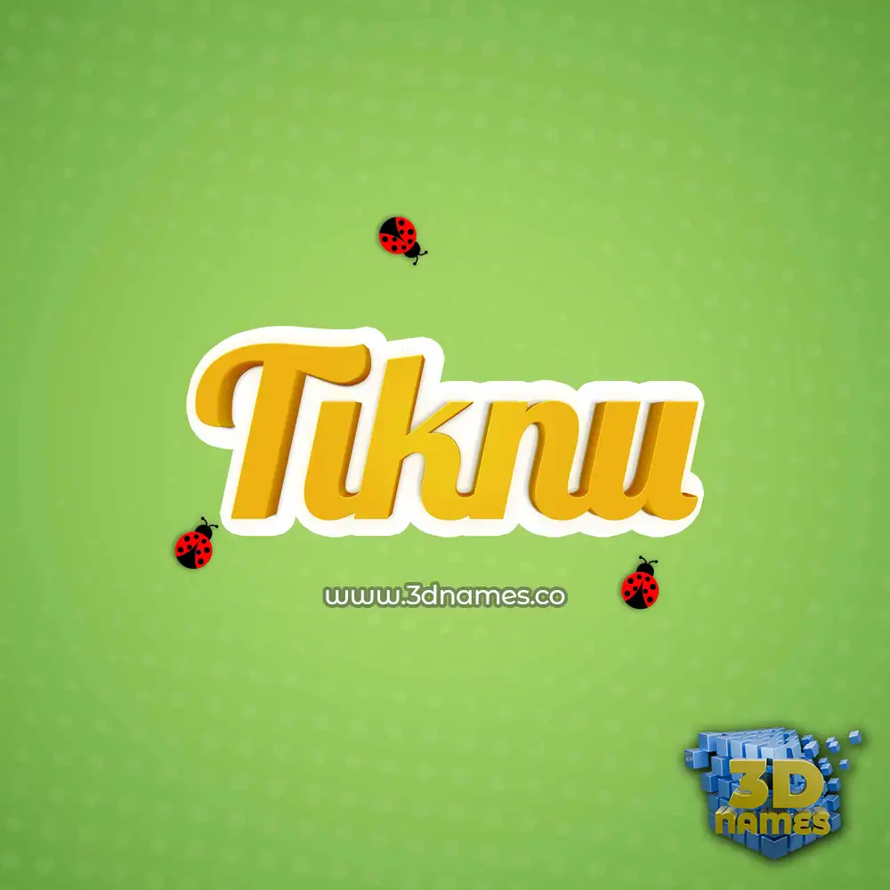 tiknu in Ladybugs style - 3D name wallpaper