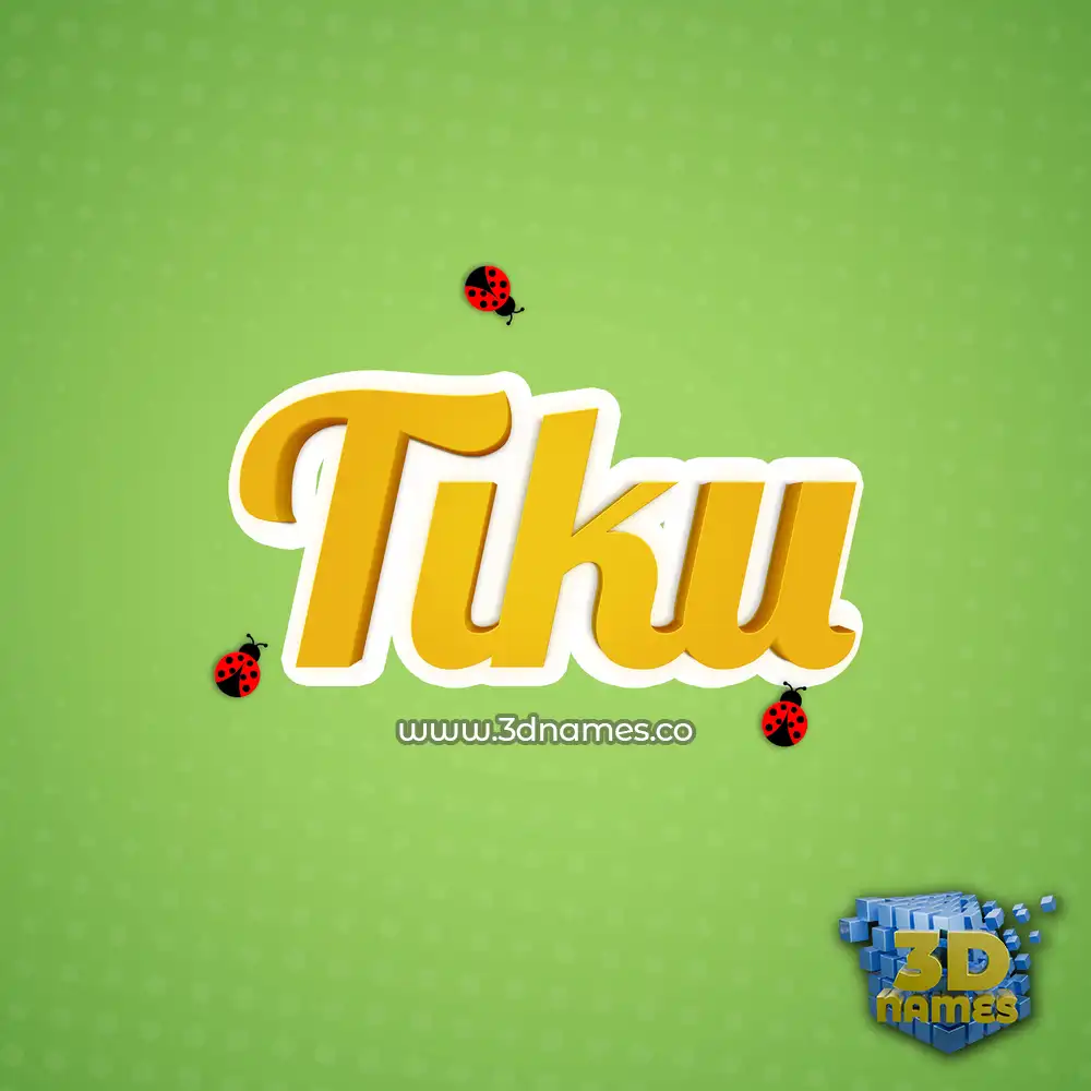 tiku in Ladybugs style - 3D name wallpaper