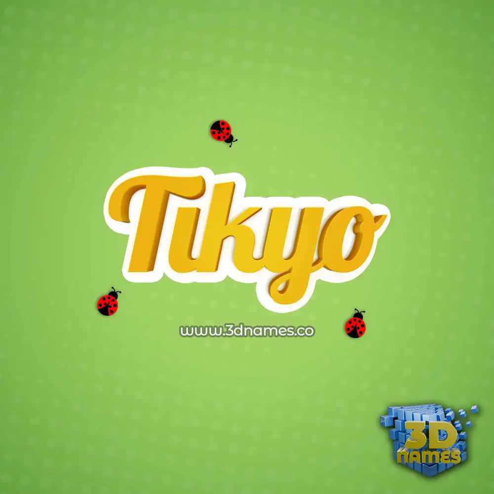 tikyo in Ladybugs style - 3D name wallpaper