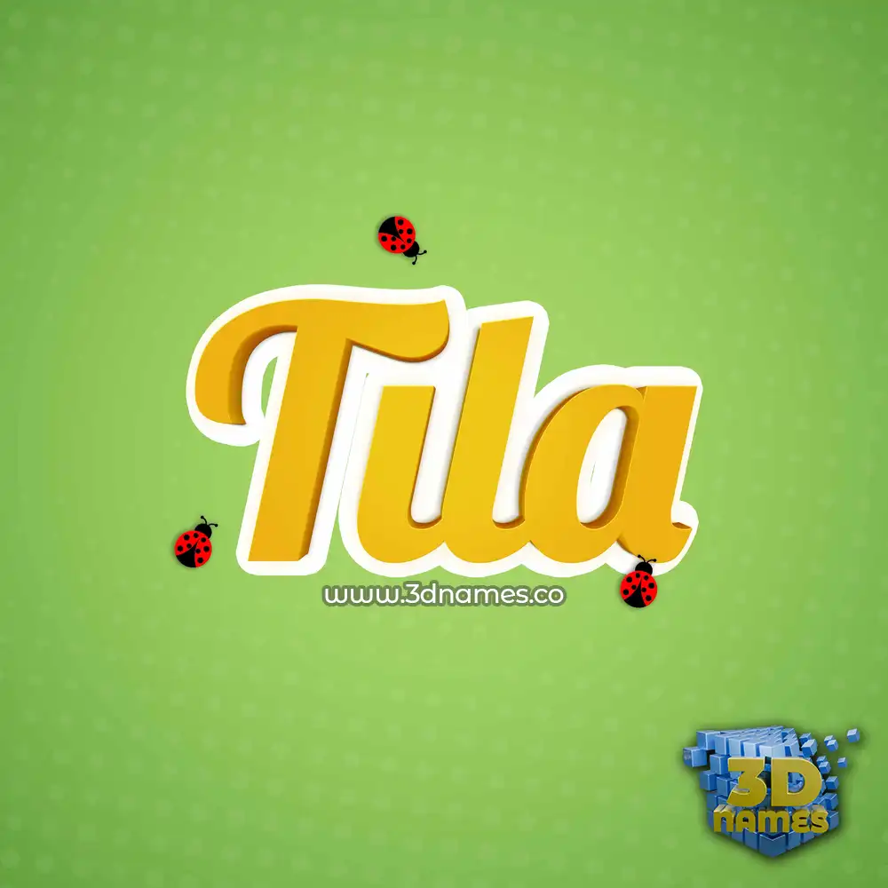 tila in Ladybugs style - 3D name wallpaper