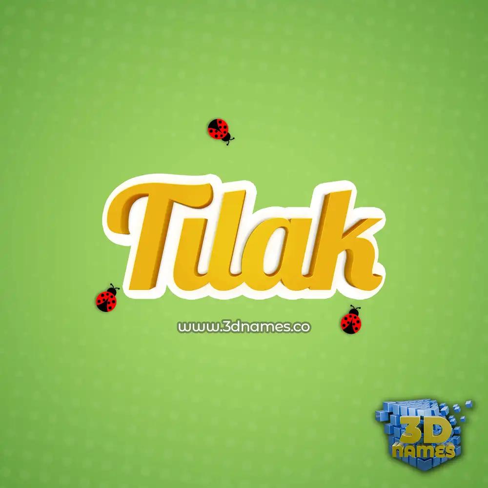 tilak in Ladybugs style - 3D name wallpaper