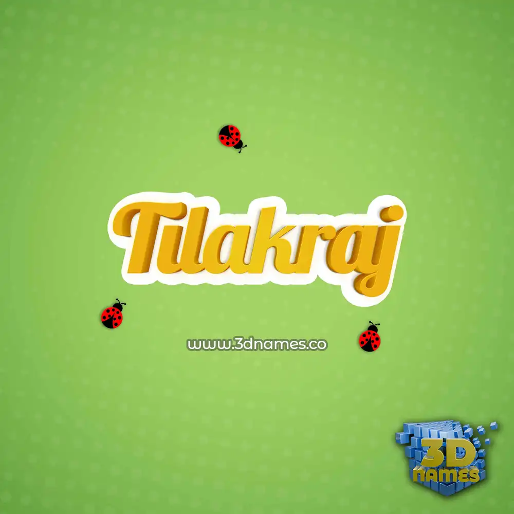 tilakraj in Ladybugs style - 3D name wallpaper