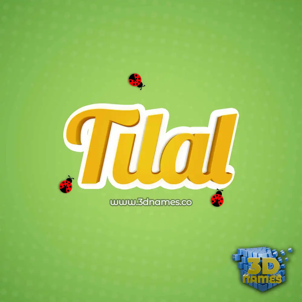 tilal in Ladybugs style - 3D name wallpaper
