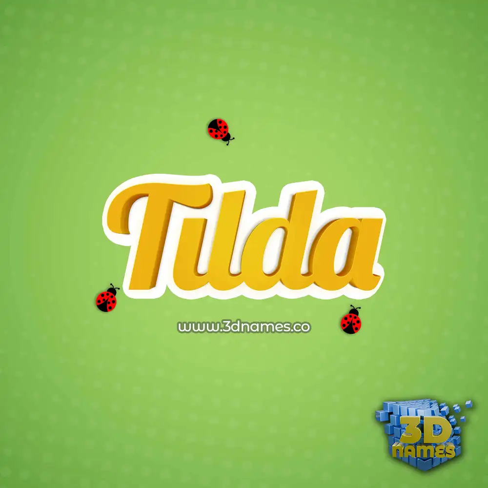 tilda in Ladybugs style - 3D name wallpaper