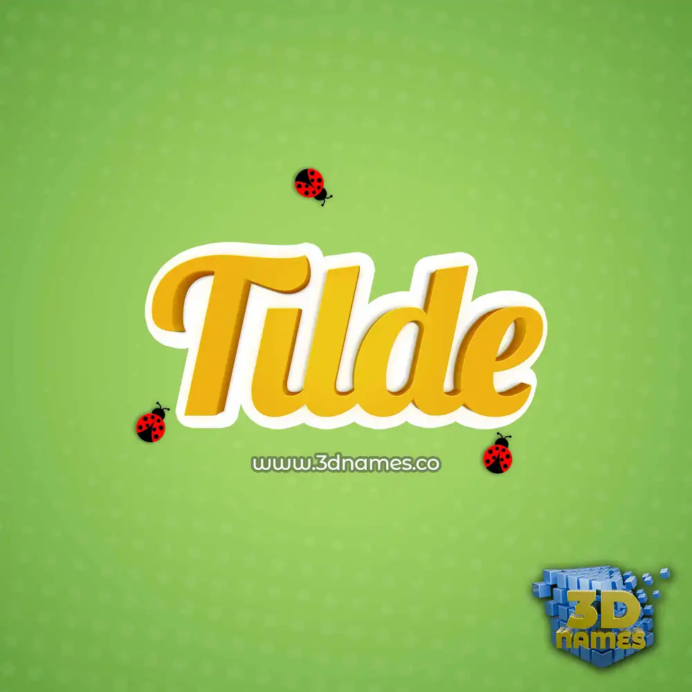 tilde in Ladybugs style - 3D name wallpaper