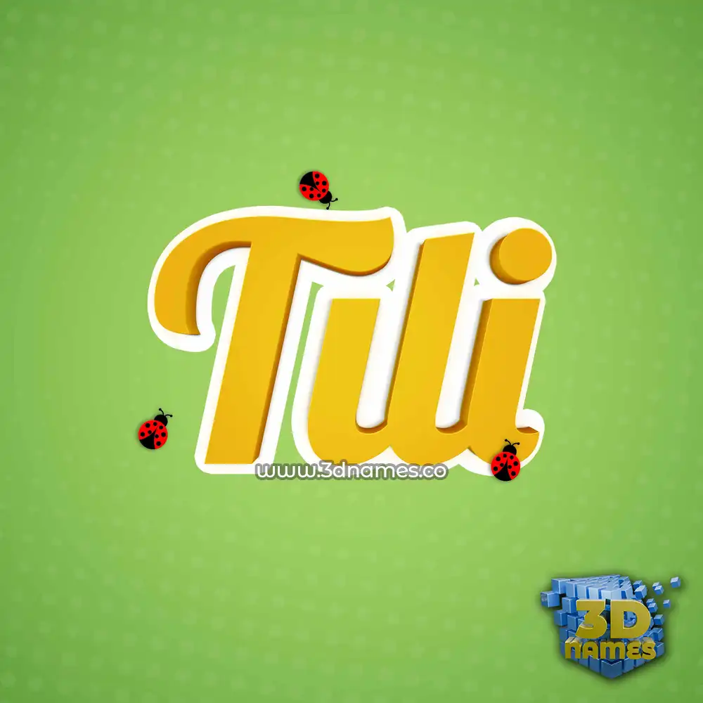 tili in Ladybugs style - 3D name wallpaper