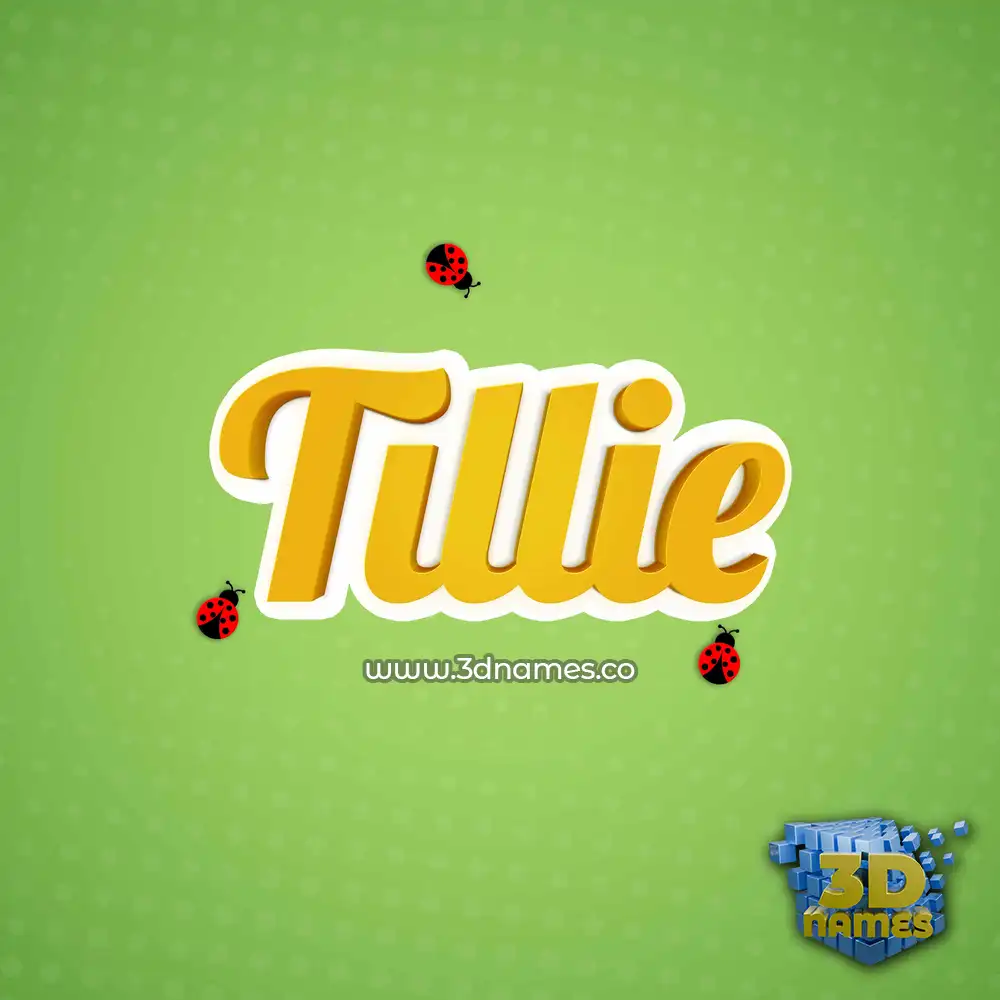 tillie in Ladybugs style - 3D name wallpaper