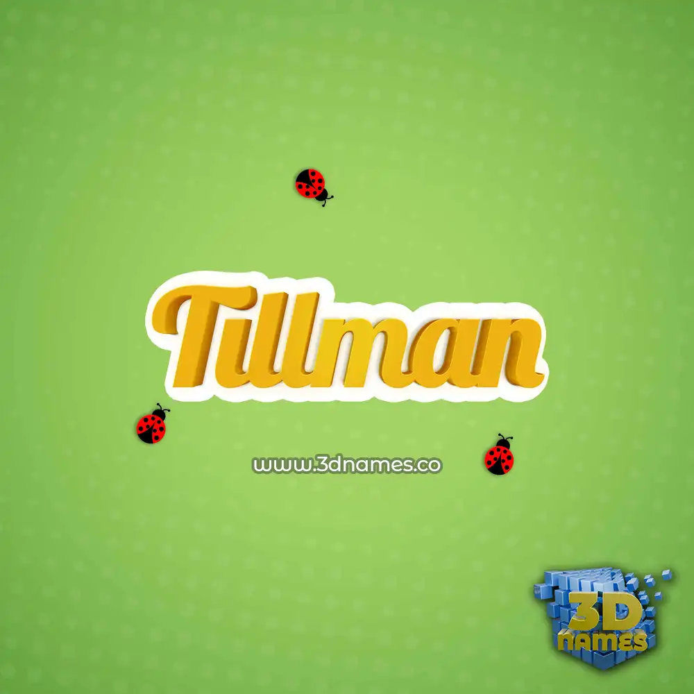 tillman in Ladybugs style - 3D name wallpaper