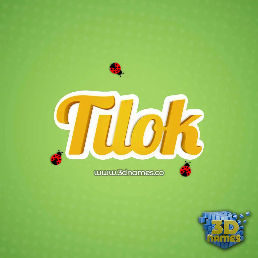 tilok in Ladybugs style - 3D name wallpaper