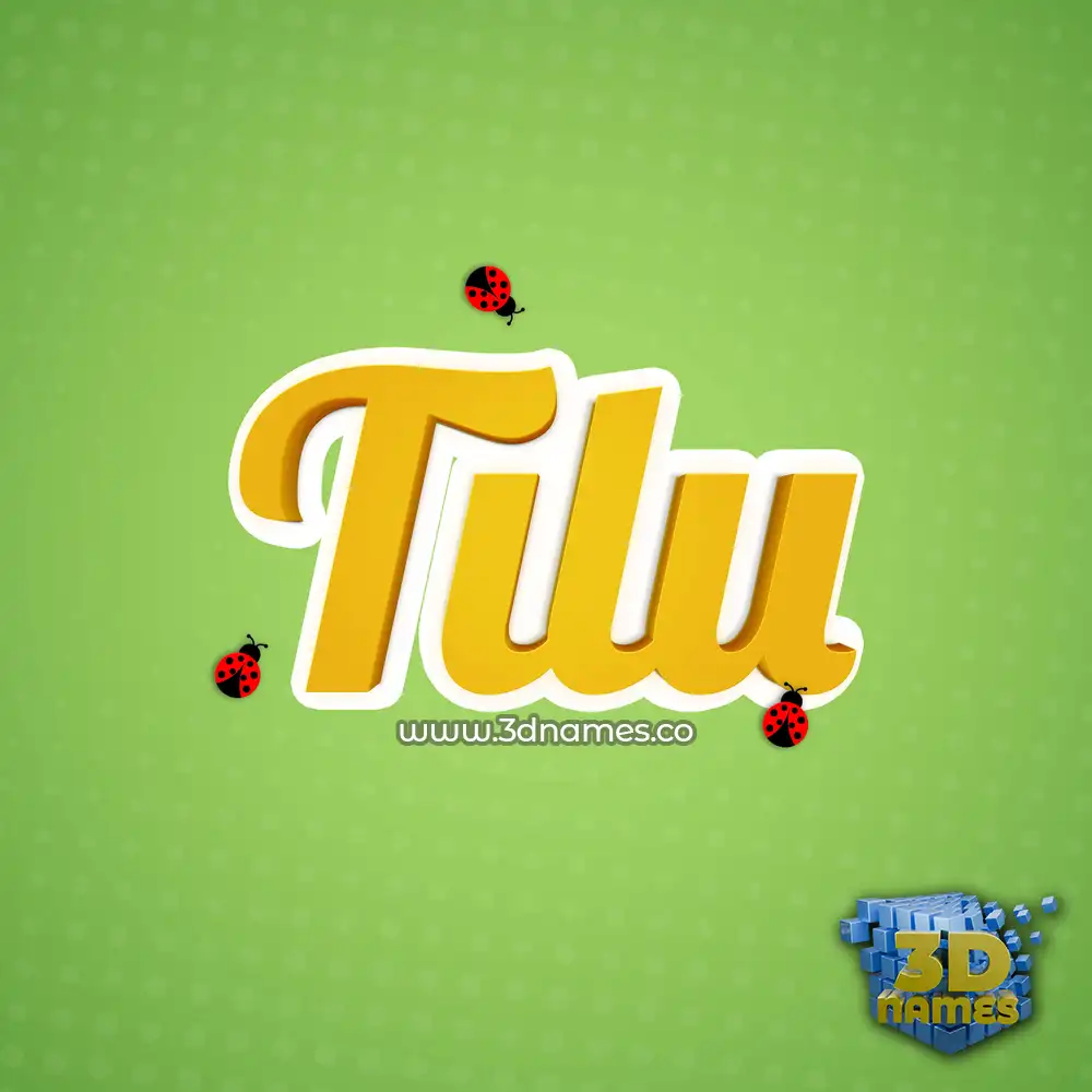 tilu in Ladybugs style - 3D name wallpaper