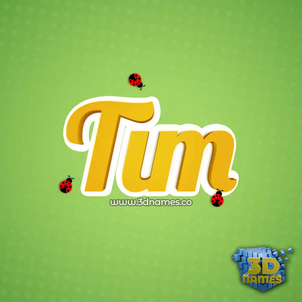 tim in Ladybugs style - 3D name wallpaper