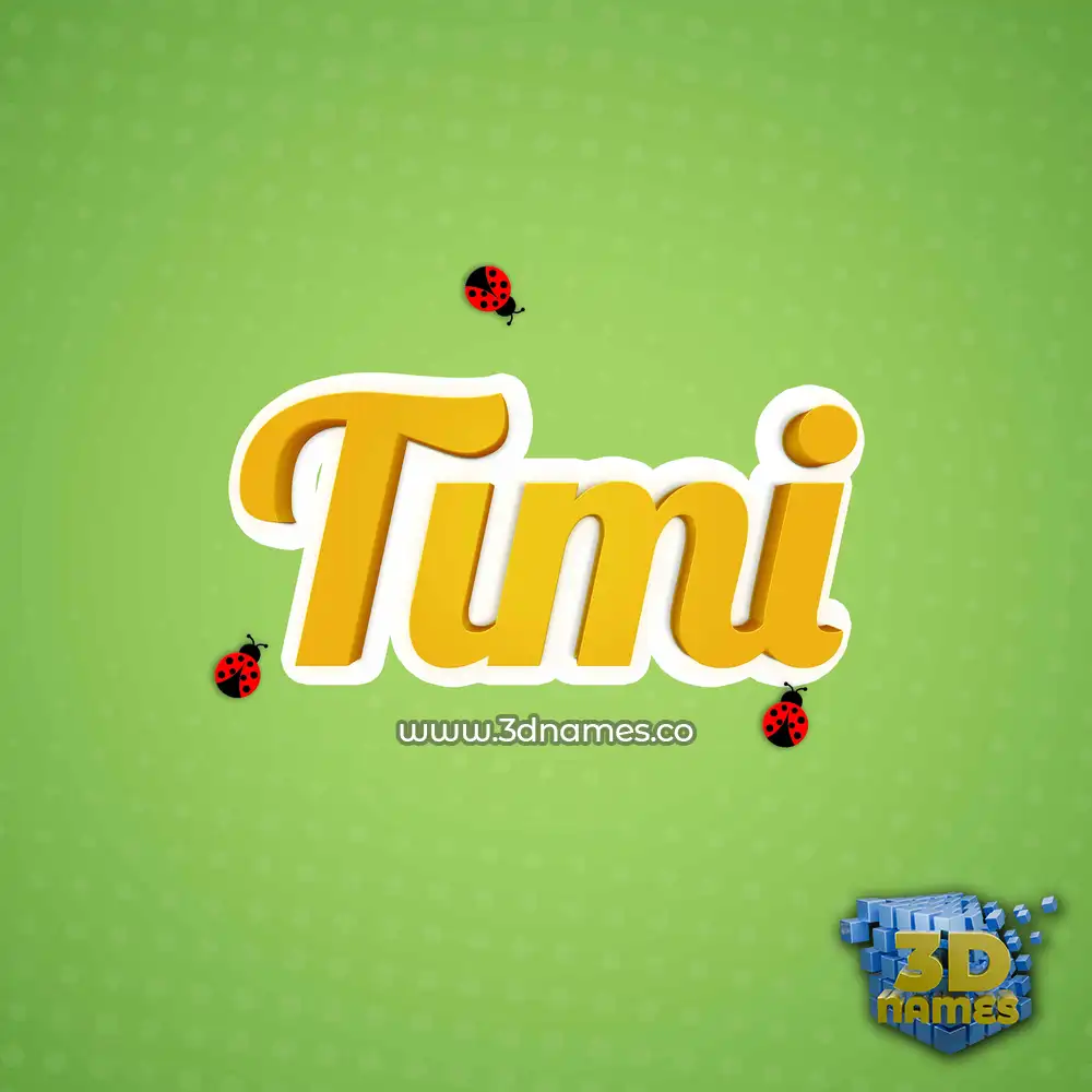 timi in Ladybugs style - 3D name wallpaper