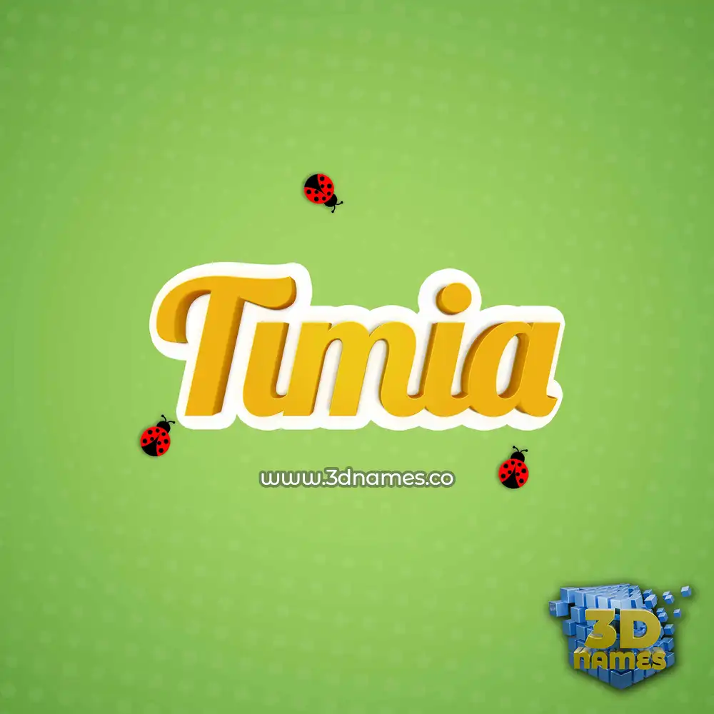 timia in Ladybugs style - 3D name wallpaper