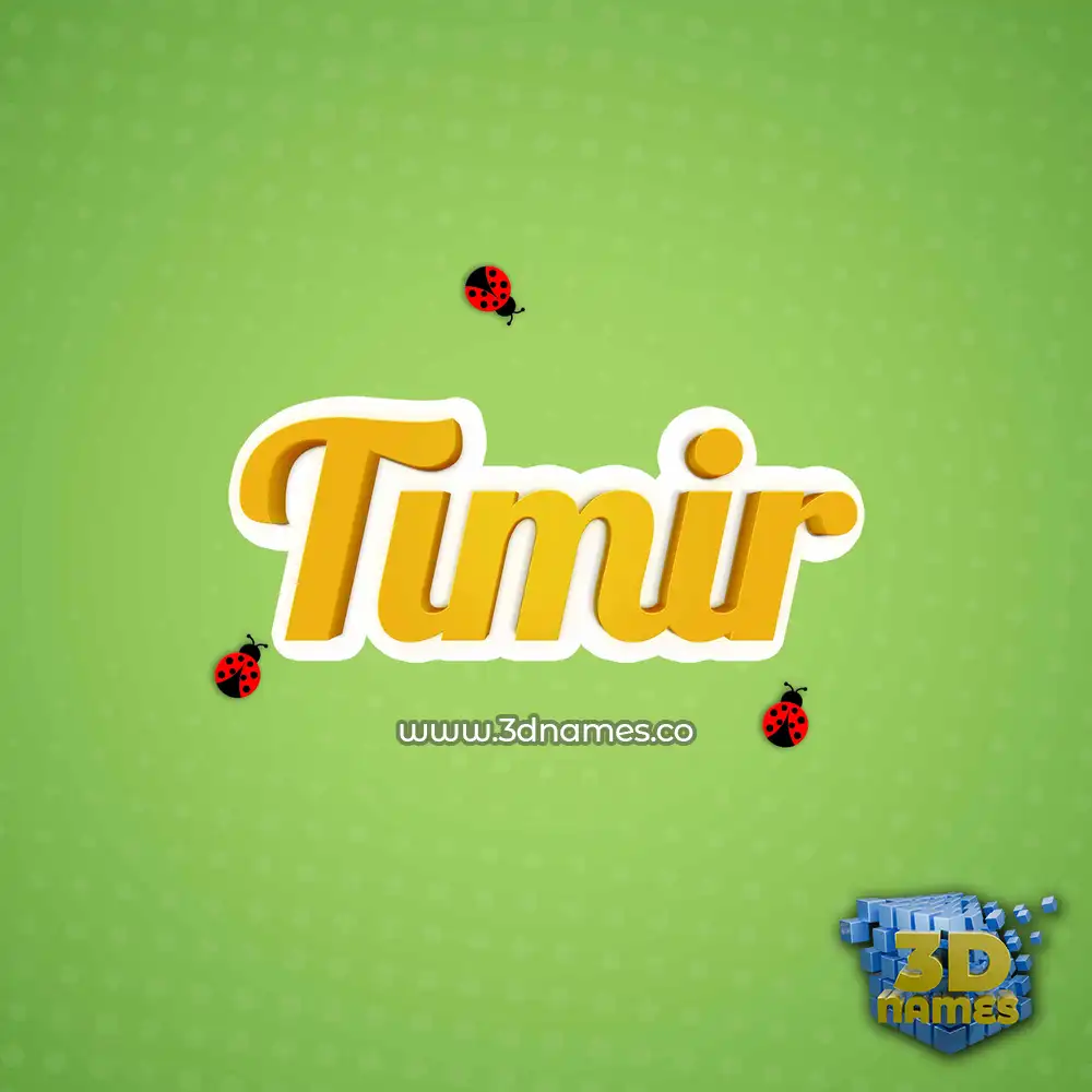 timir in Ladybugs style - 3D name wallpaper