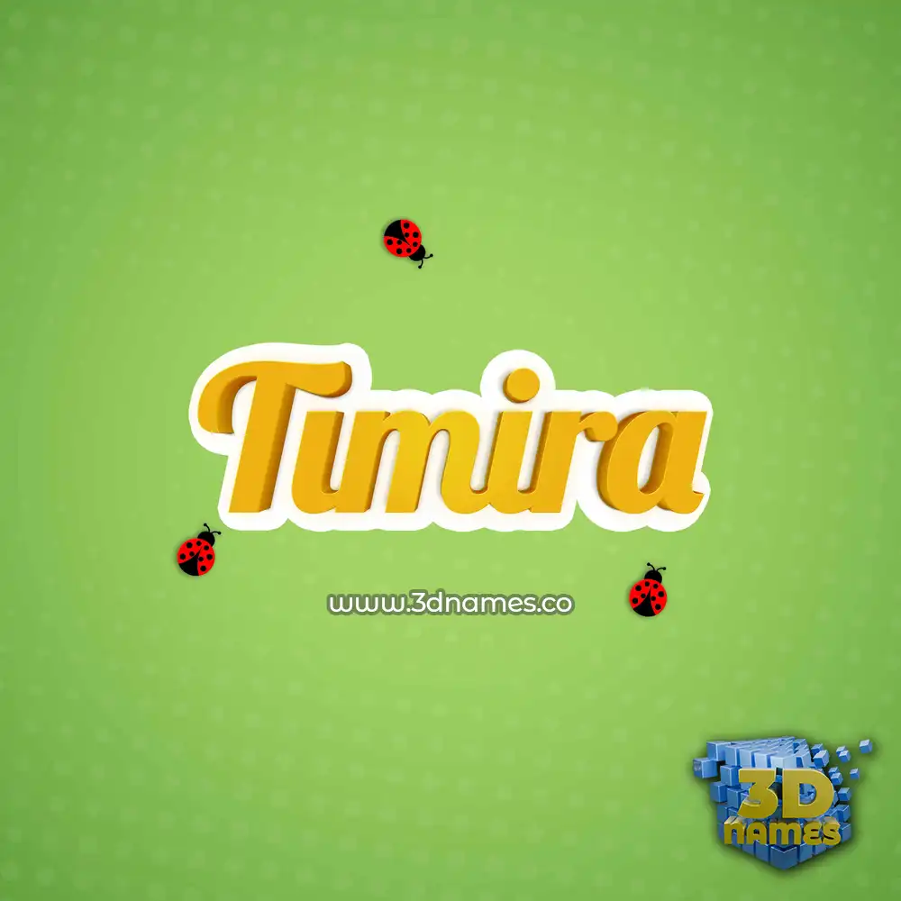 timira in Ladybugs style - 3D name wallpaper