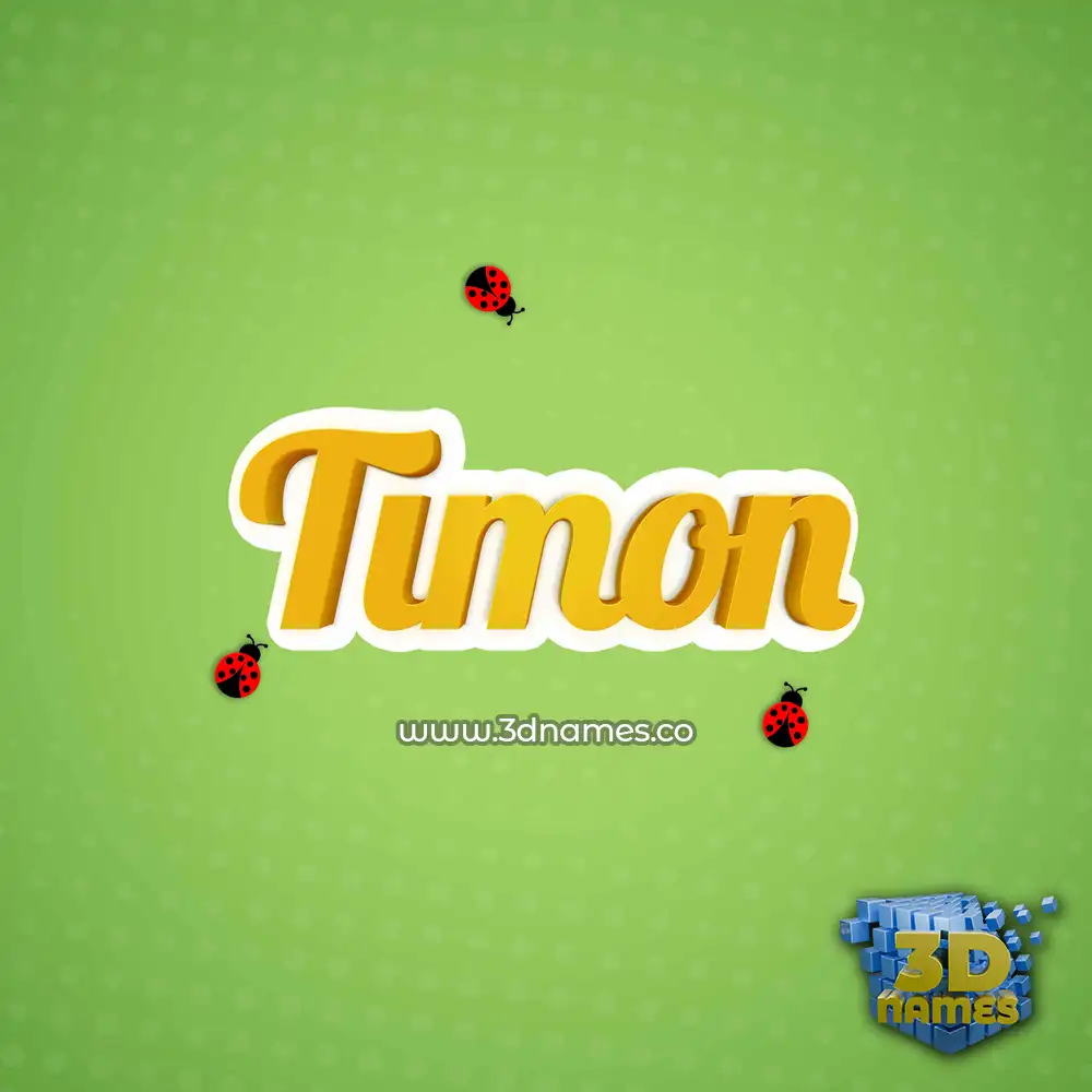 timon in Ladybugs style - 3D name wallpaper