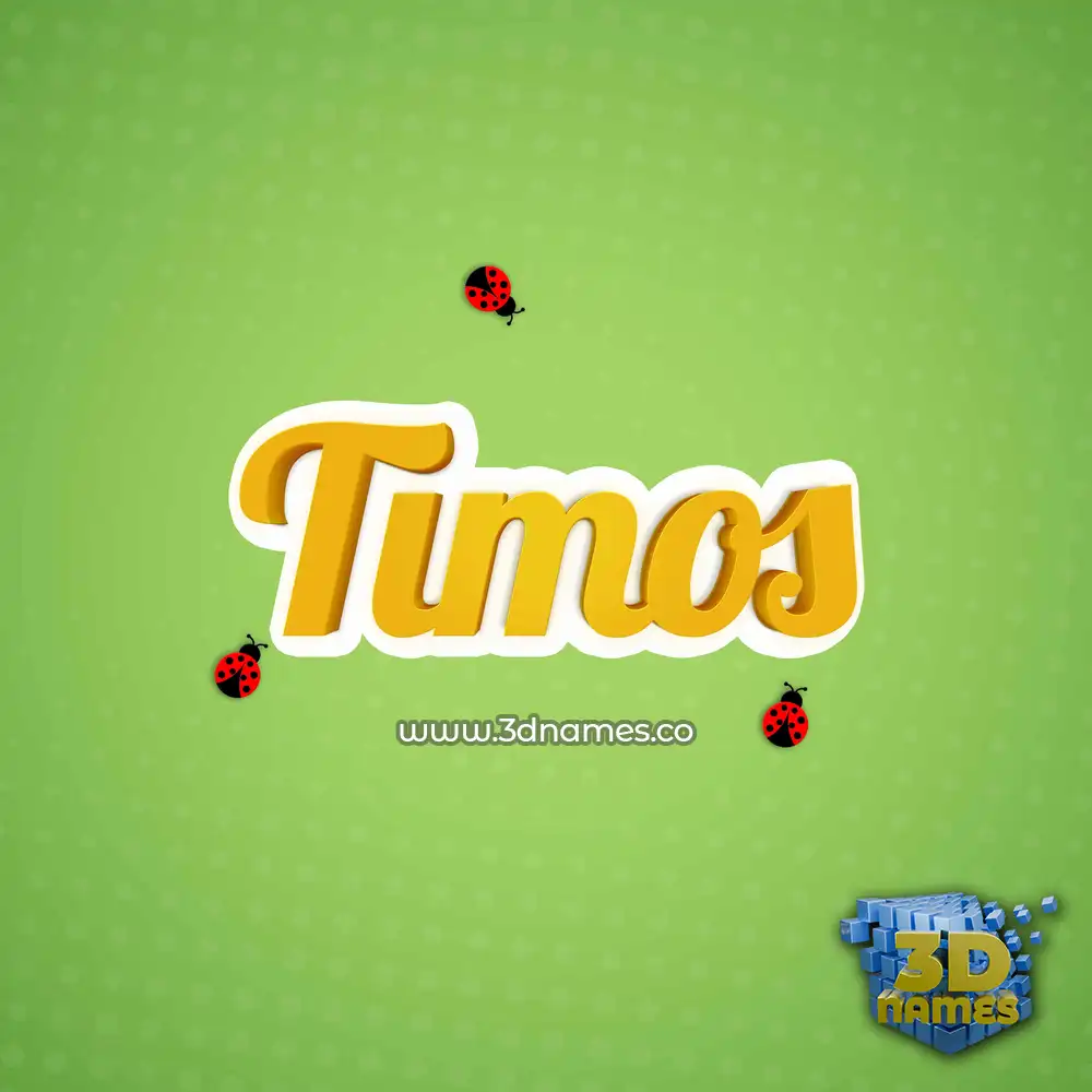 timos in Ladybugs style - 3D name wallpaper
