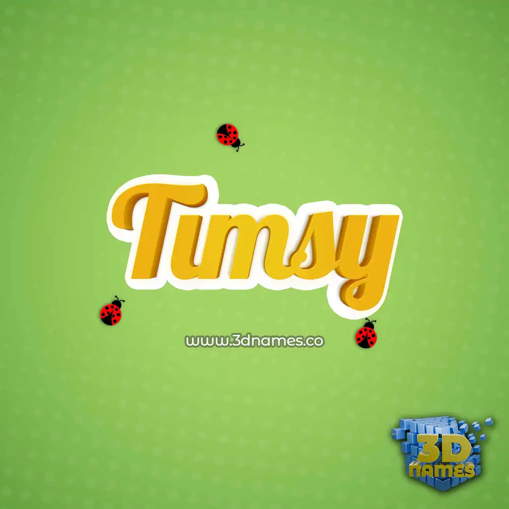 timsy in Ladybugs style - 3D name wallpaper