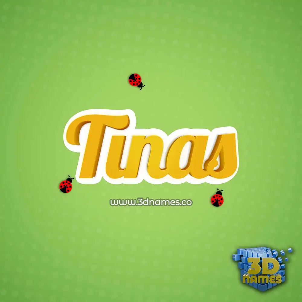 tinas in Ladybugs style - 3D name wallpaper
