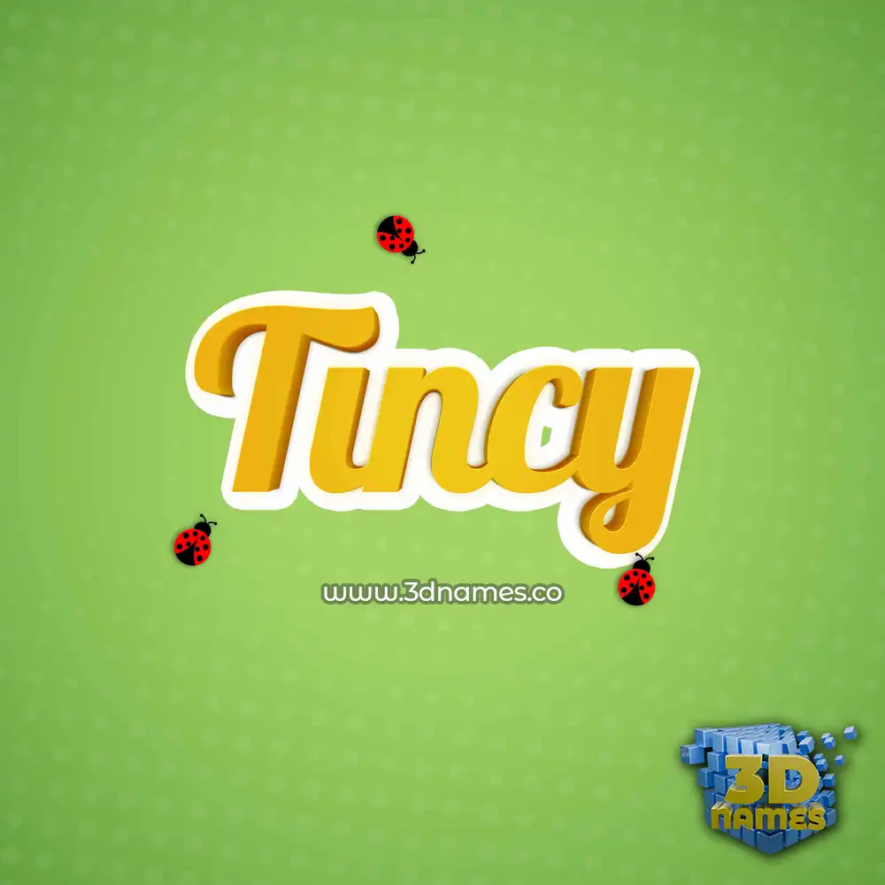 tincy in Ladybugs style - 3D name wallpaper