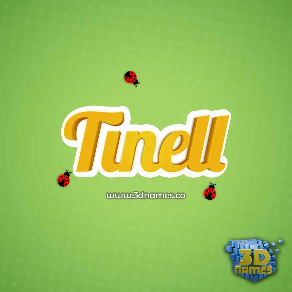 tinell in Ladybugs style - 3D name wallpaper