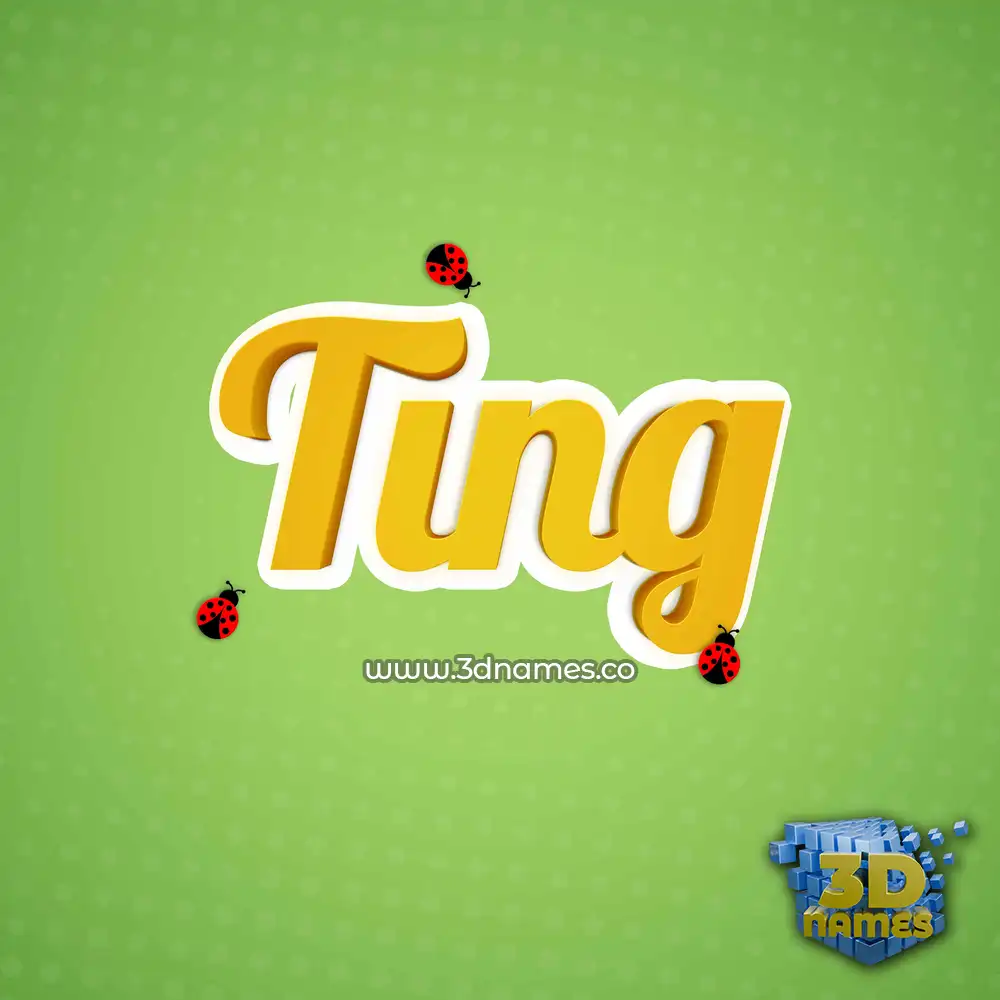 ting in Ladybugs style - 3D name wallpaper