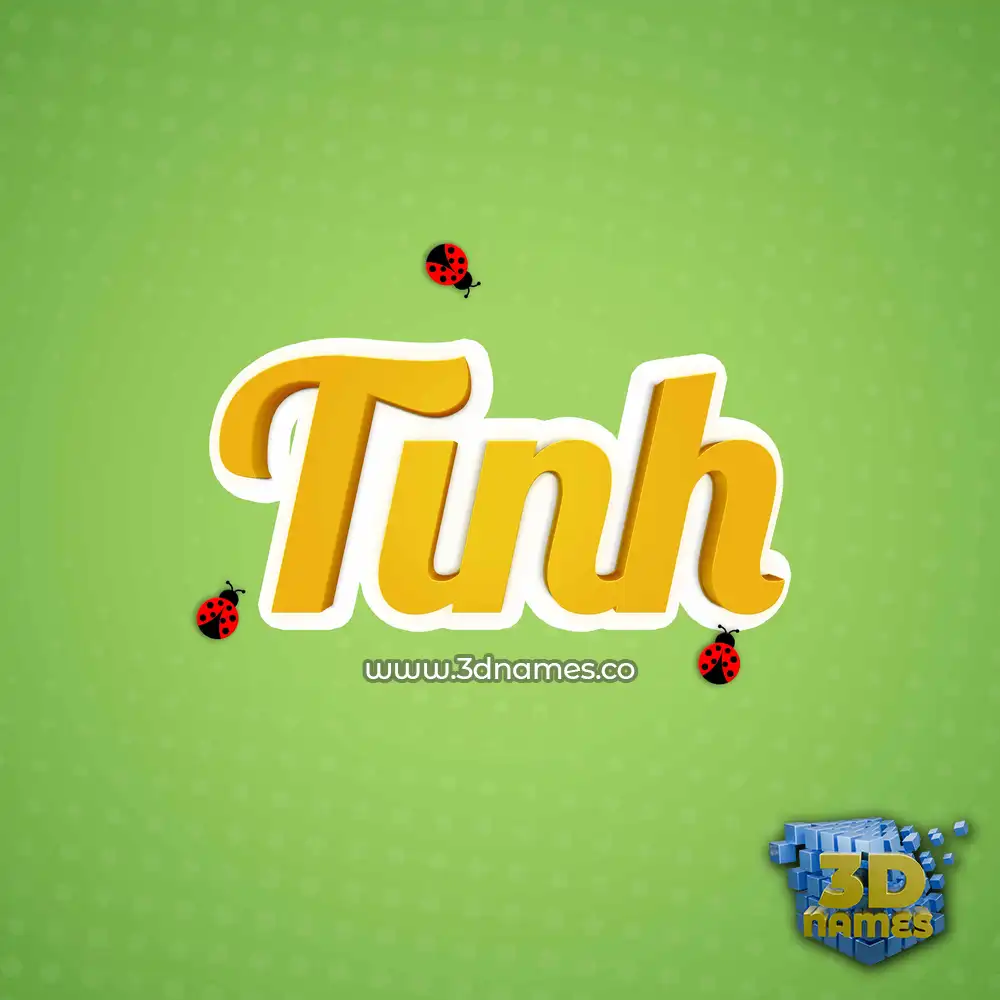 tinh in Ladybugs style - 3D name wallpaper
