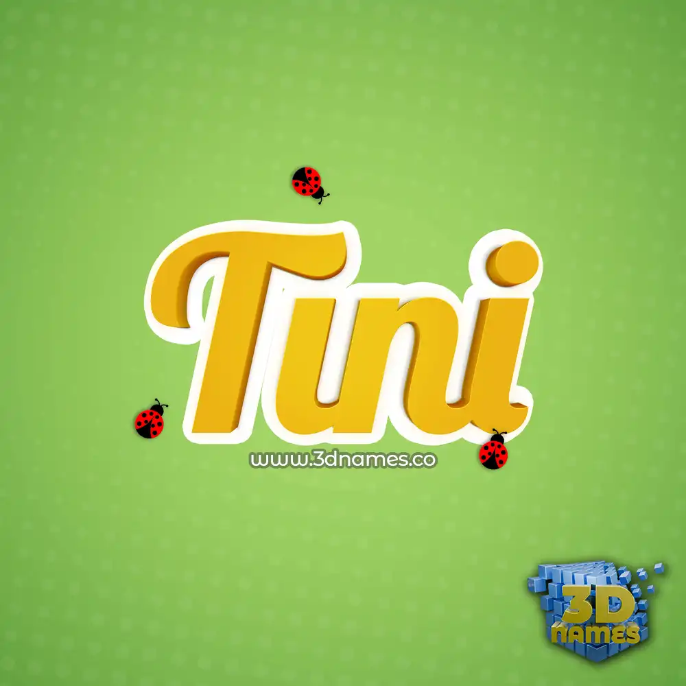tini in Ladybugs style - 3D name wallpaper