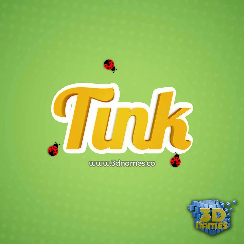 tink in Ladybugs style - 3D name wallpaper