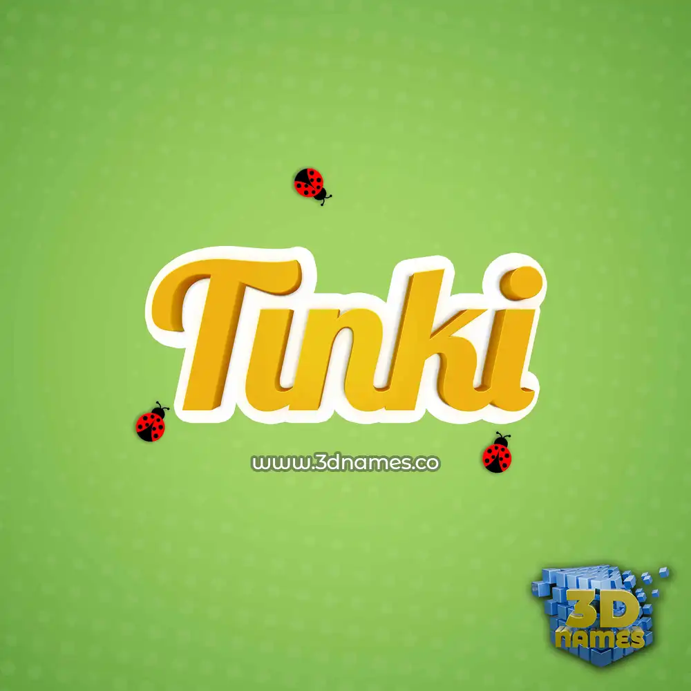 tinki in Ladybugs style - 3D name wallpaper