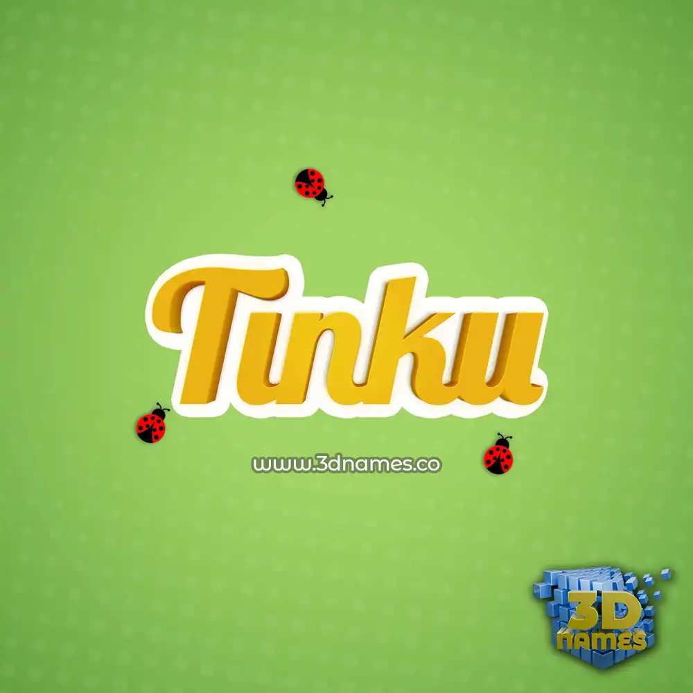 tinku in Ladybugs style - 3D name wallpaper