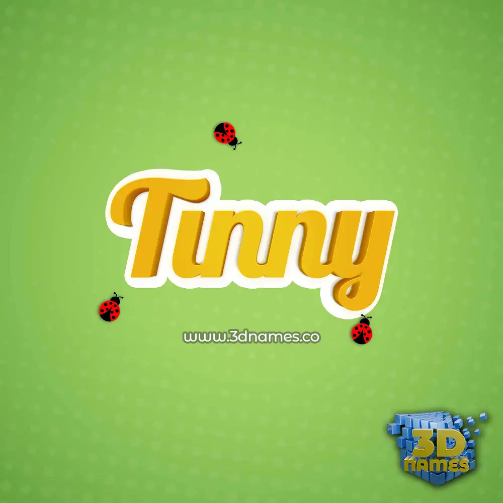 tinny in Ladybugs style - 3D name wallpaper