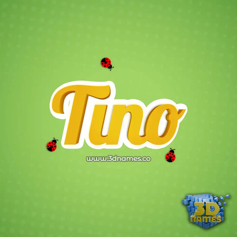 tino in Ladybugs style - 3D name wallpaper