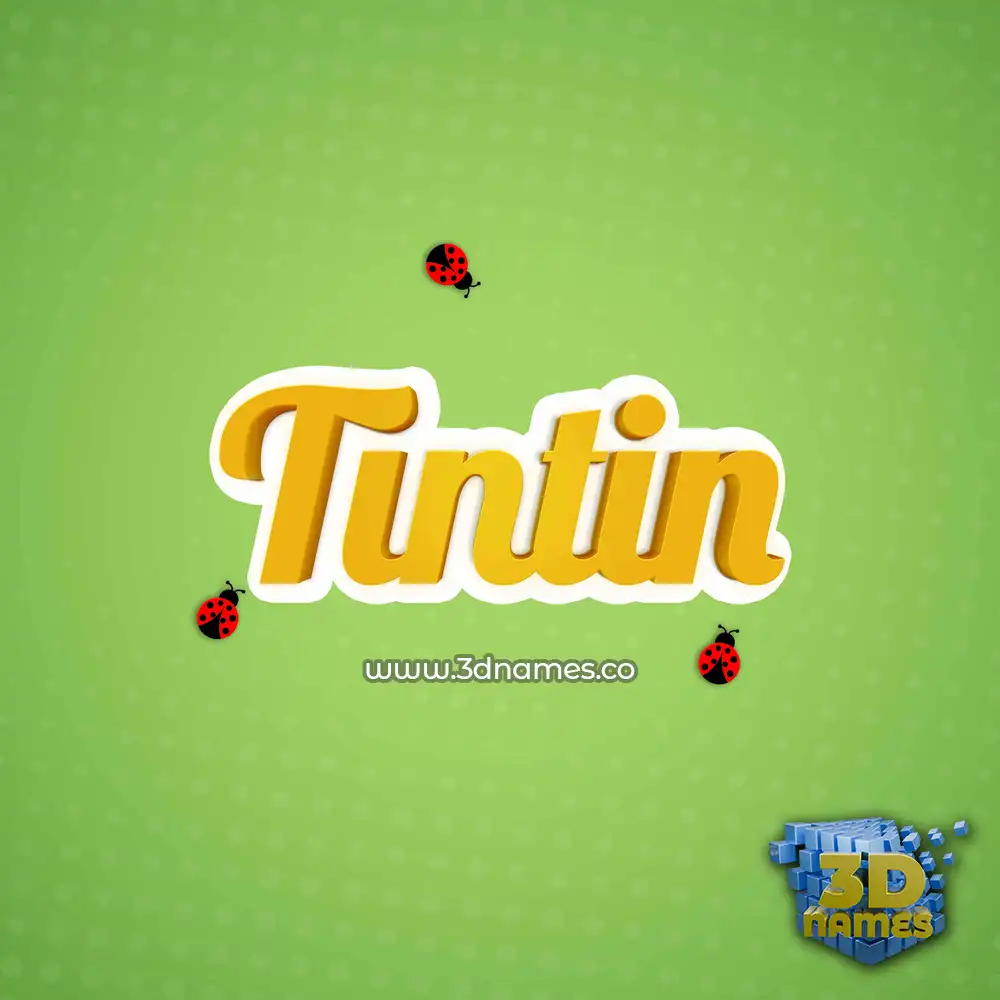 tintin in Ladybugs style - 3D name wallpaper