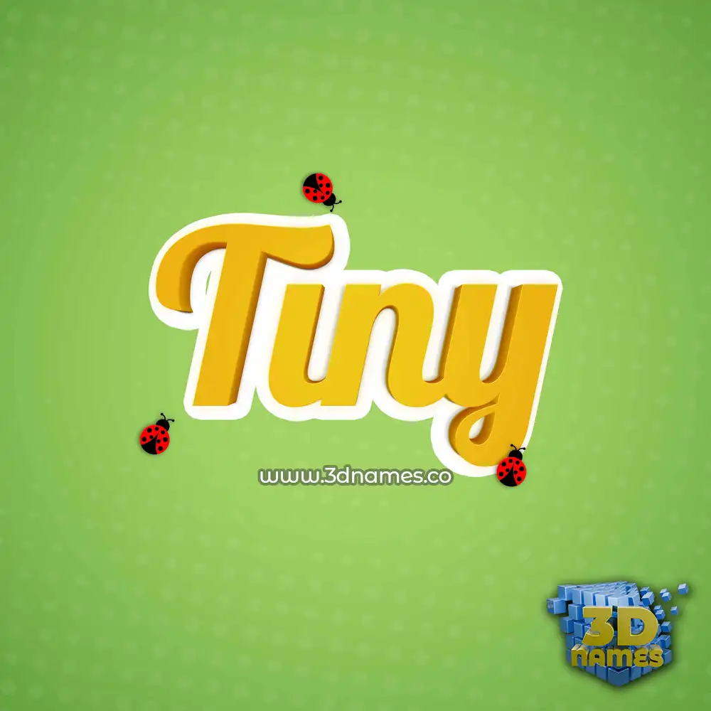 tiny in Ladybugs style - 3D name wallpaper