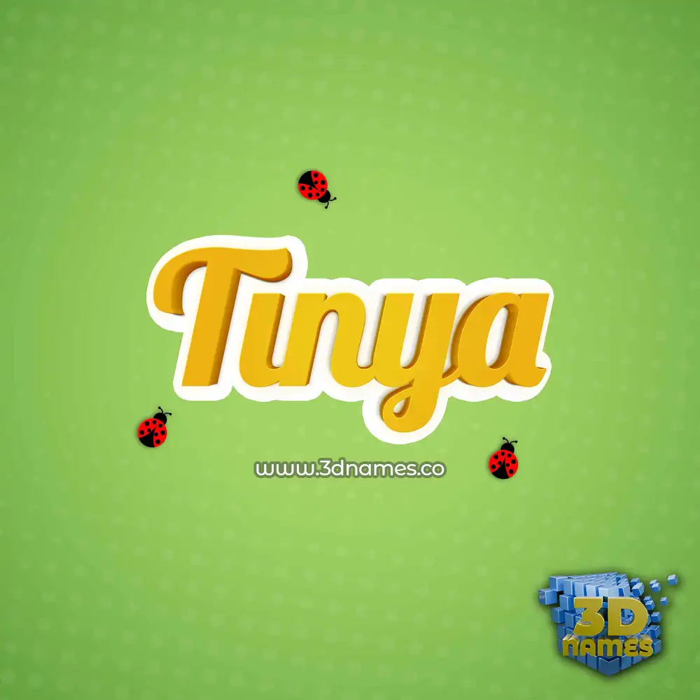 tinya in Ladybugs style - 3D name wallpaper