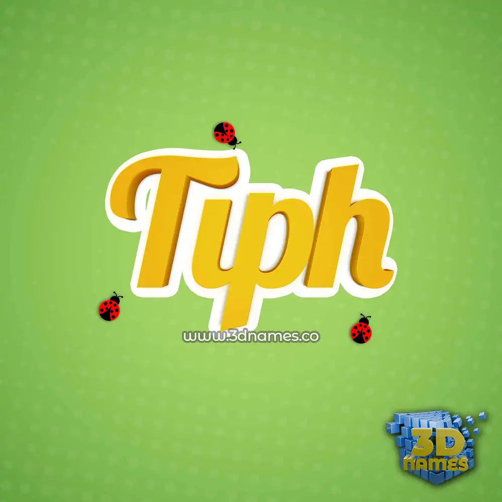 tiph in Ladybugs style - 3D name wallpaper
