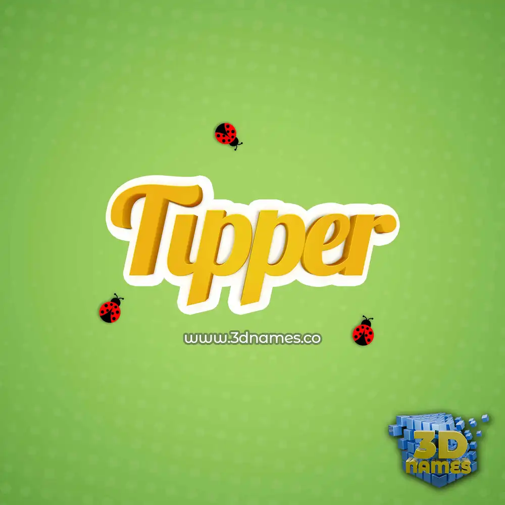tipper in Ladybugs style - 3D name wallpaper