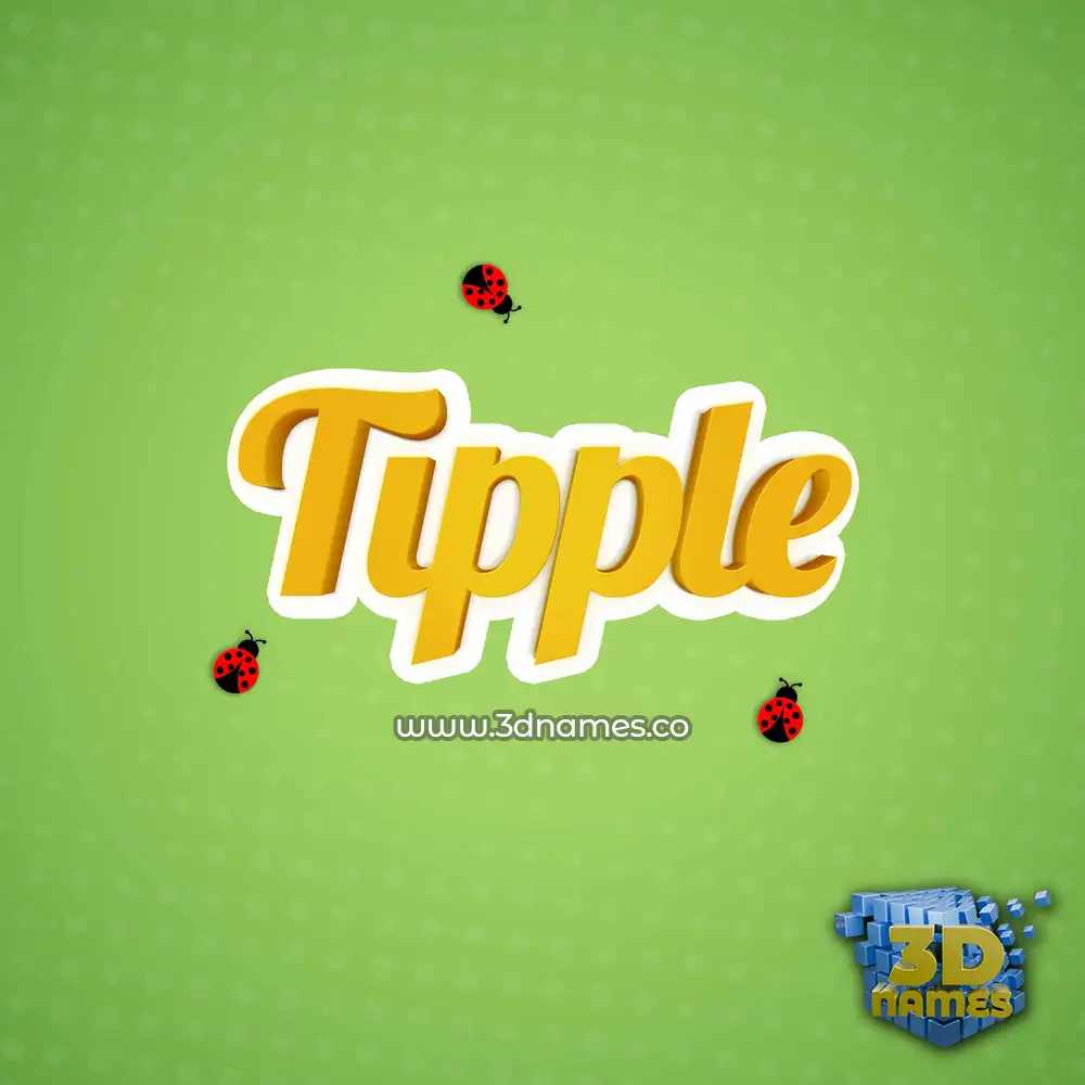 tipple in Ladybugs style - 3D name wallpaper