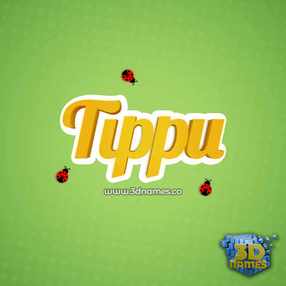 tippu in Ladybugs style - 3D name wallpaper