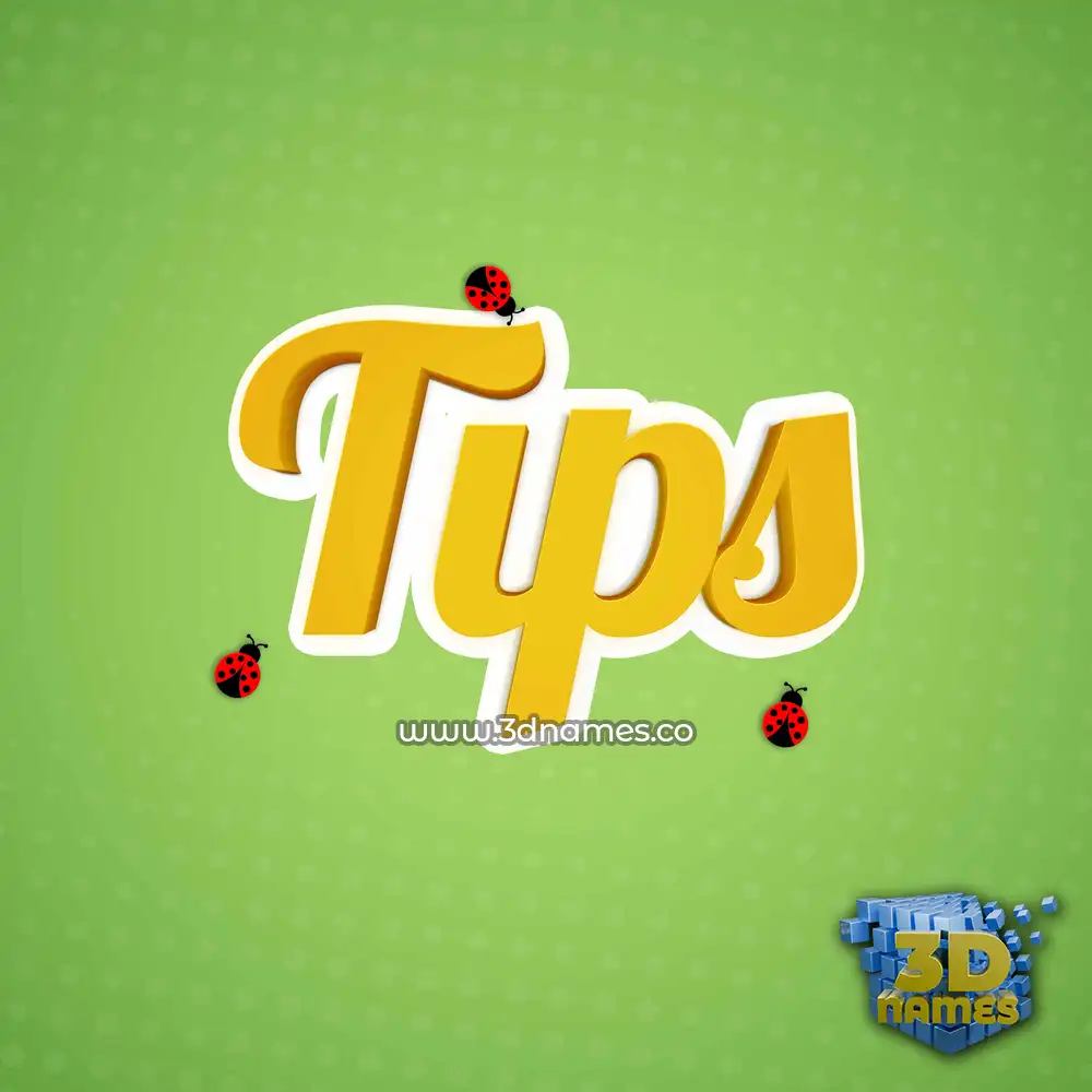 tips in Ladybugs style - 3D name wallpaper