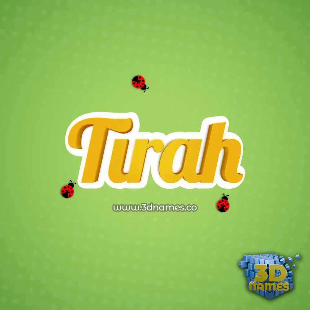 tirah in Ladybugs style - 3D name wallpaper