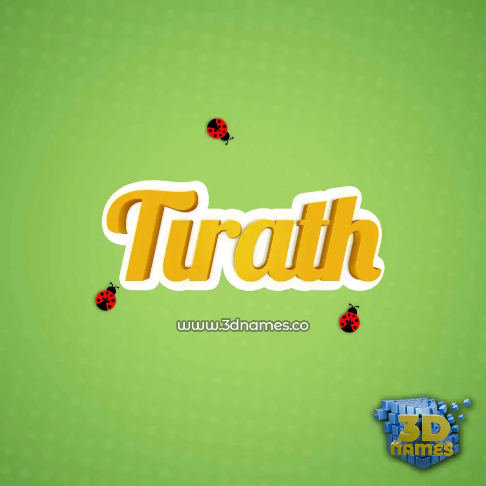 tirath in Ladybugs style - 3D name wallpaper