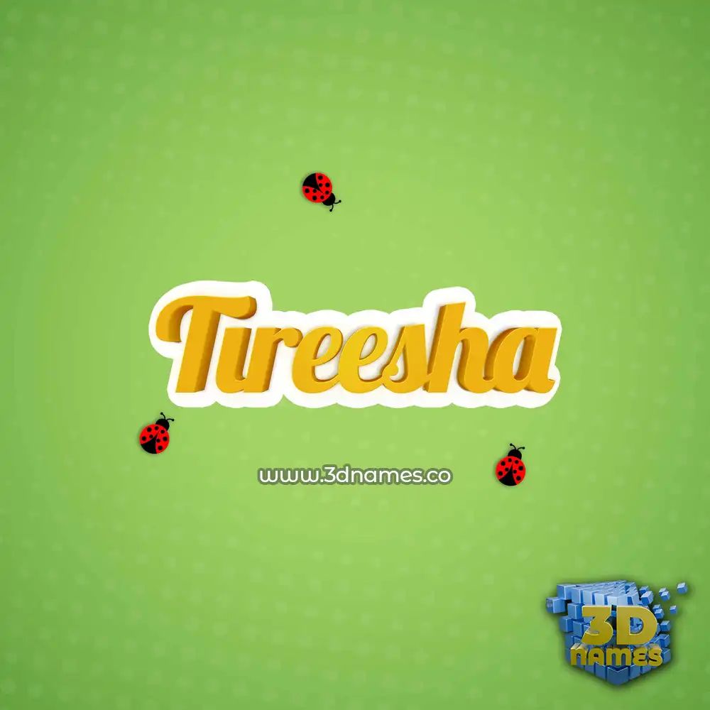 tireesha in Ladybugs style - 3D name wallpaper