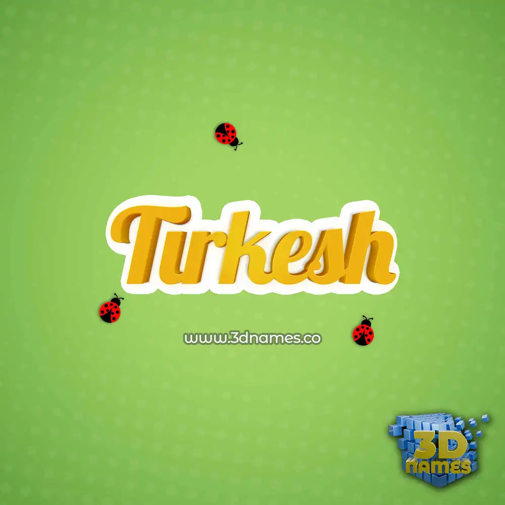 tirkesh in Ladybugs style - 3D name wallpaper
